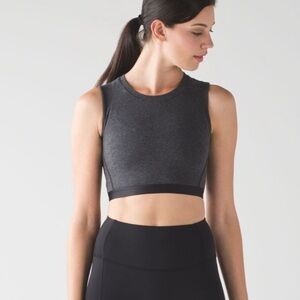 Lululemon Heathered Black Soulful Crop Top